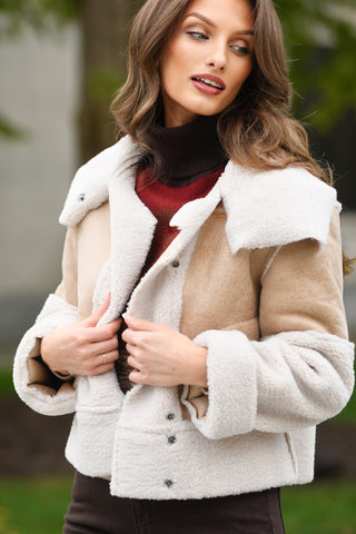 MARRAKECH OAT FAUX SHEARLING COAT