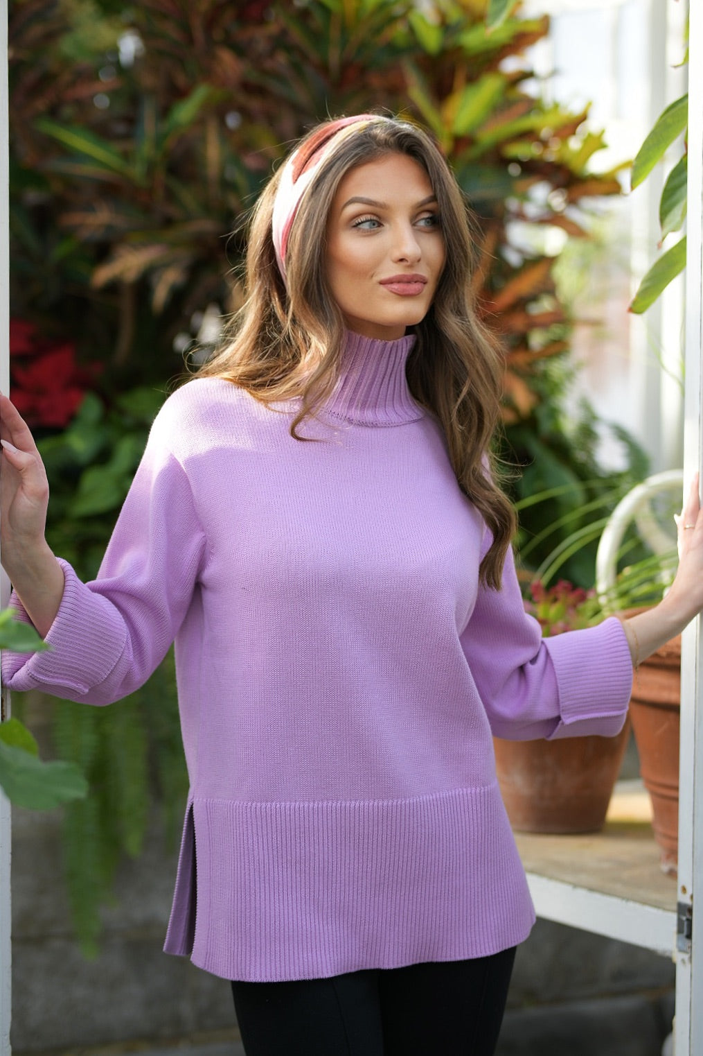 KINROSS FREESIA FUNNEL NECK SWEATER