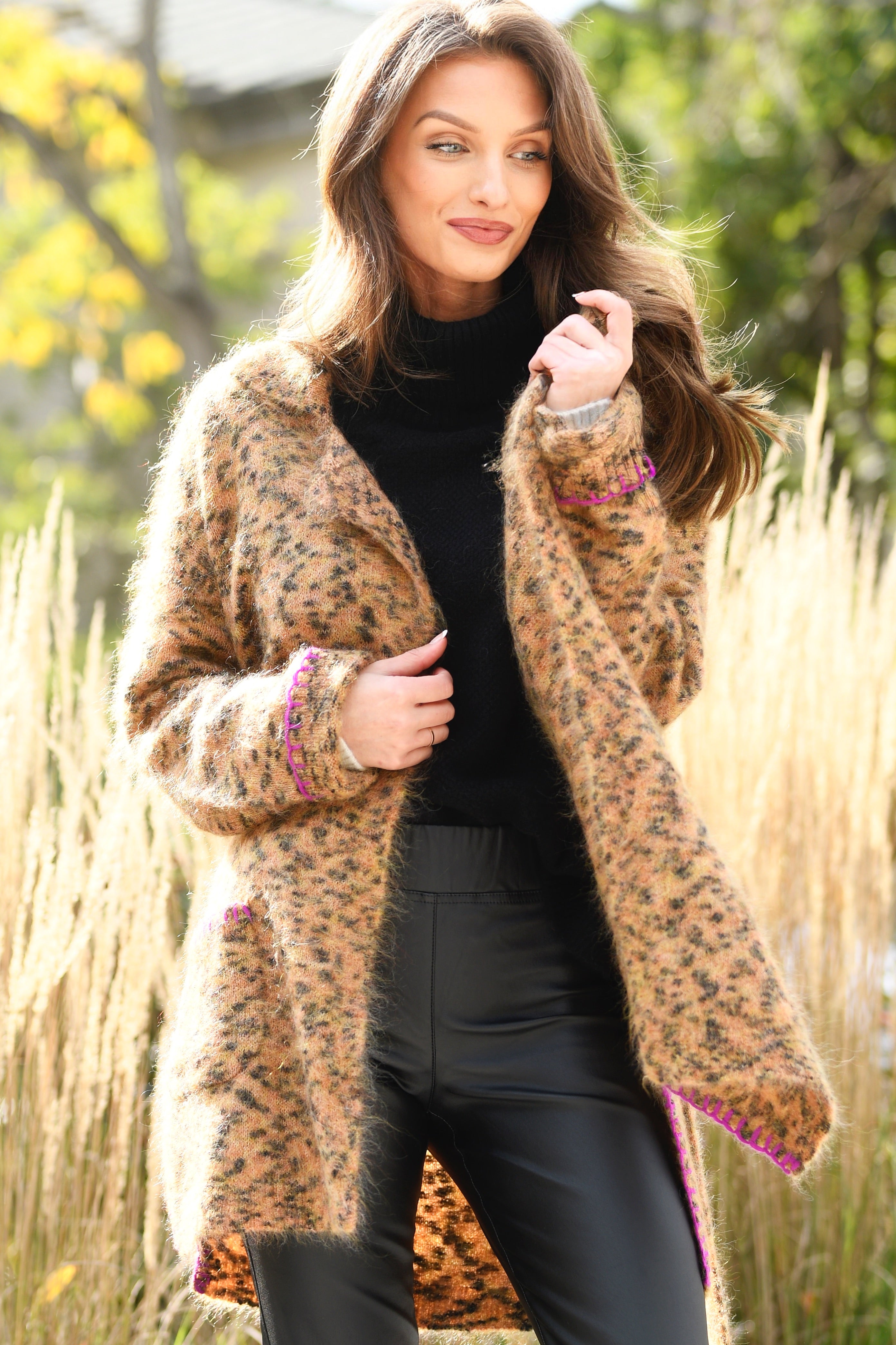 LISA TODD LIMITED EDITION ANIMAL PRINT CARDIGAN