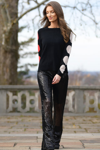 A.Z. I. JOLEEN SEQUIN BLACK PANT