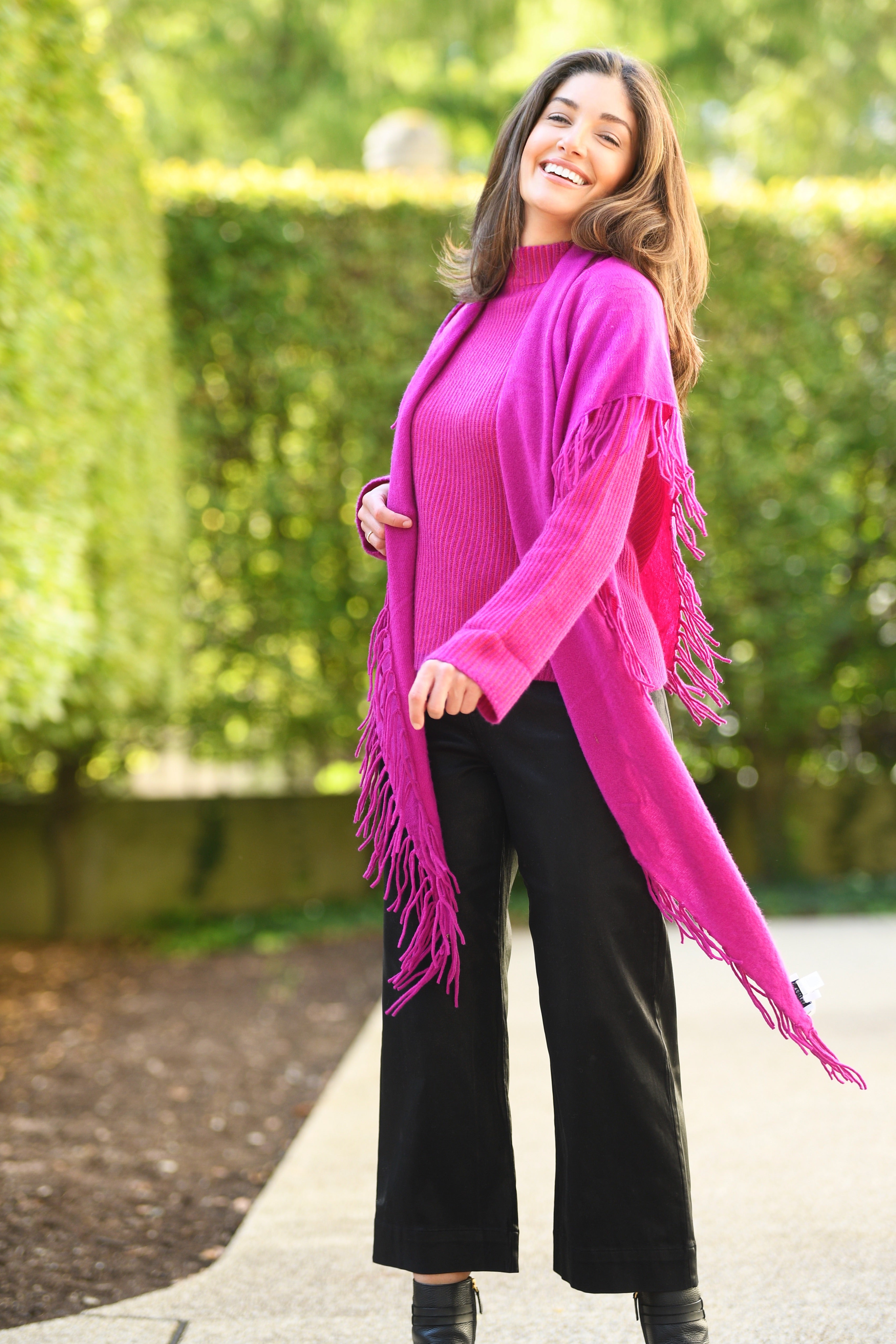 KINROSS MAGENTA AND AMETHYST SWEATER