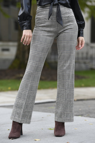 CAMBIO FAITH EMBELLISHED HOUNDSTOOTH PANT